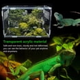 thumbnail image 6 of Reptile Terrarium Small Animal Habitat Clear Transparent Enclosure Sturdy Durable Feeding Transport Cage for, 6 of 7