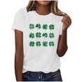 thumbnail image 2 of Babysbule St. Patrick's Day Print Short Sleeve O-Neck T-Shirts & Blouse (Women's), 2 of 8