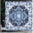 thumbnail image 4 of Ambesonne Indigo Paisley Shower Curtain, Tie Dye Art Hippie, 69"Wx84"L, Royal Blue and White, 4 of 5