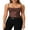 Dark Brown, variant on Qmyliery Women's Summer Lace Cami Tops Sleeveless Ruched Front Solid Color Camisole Slim Fit Tank Tops