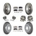 thumbnail image 1 of Transit Auto Front Rear Hub Bearing Assembly Coated Disc Brake Rotor and Ceramic Pad Kit (10Pc) for Car Mitsubishi Outlander Without 7 Passenger Seating - Left Right Side (Driver Passenger) KBB-108461, 1 of 10