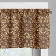 thumbnail image 3 of Ambesonne East Window Valance, Floral Spirals, 54" X 12", Brown Pale Brown Beige, 3 of 5