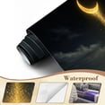 thumbnail image 4 of Enchanted Forest Wallpaper Golden Moon Glowing Light Dark Ocean Night Fantasy Peel and Stick Wall Murals 69"H x 96"W Removable PVC Wall Paper Self-Adhesive Wall Paintings for Bedroom Living Room, 4 of 7