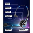 thumbnail image 5 of Auriculares USB mono con cable Wantek, micrófono con cancelación de ruido y controles en línea. Auriculares UC para negocios, Skype, SoftPhone y centro de llamadas. Chat nítido. Ligeros y ultra cómodo, 5 of 5