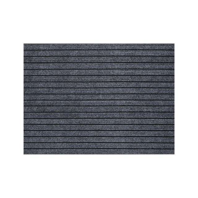 Tapis de Sol pour la Maison, Tapis de Porte d'Entrée en Polyester Composite, Tapis de Porte Couleur Unie, Tapis d'Entrée Rayé Durable, Tapis de Porte d'Entrée Découpable, Élégant et Durable