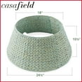 thumbnail image 6 of 24-Inch Water Hyacinth Christmas Tree Collar, Woven Tree Base Cover with Cord Cut Out, Seafoam, 6 of 6