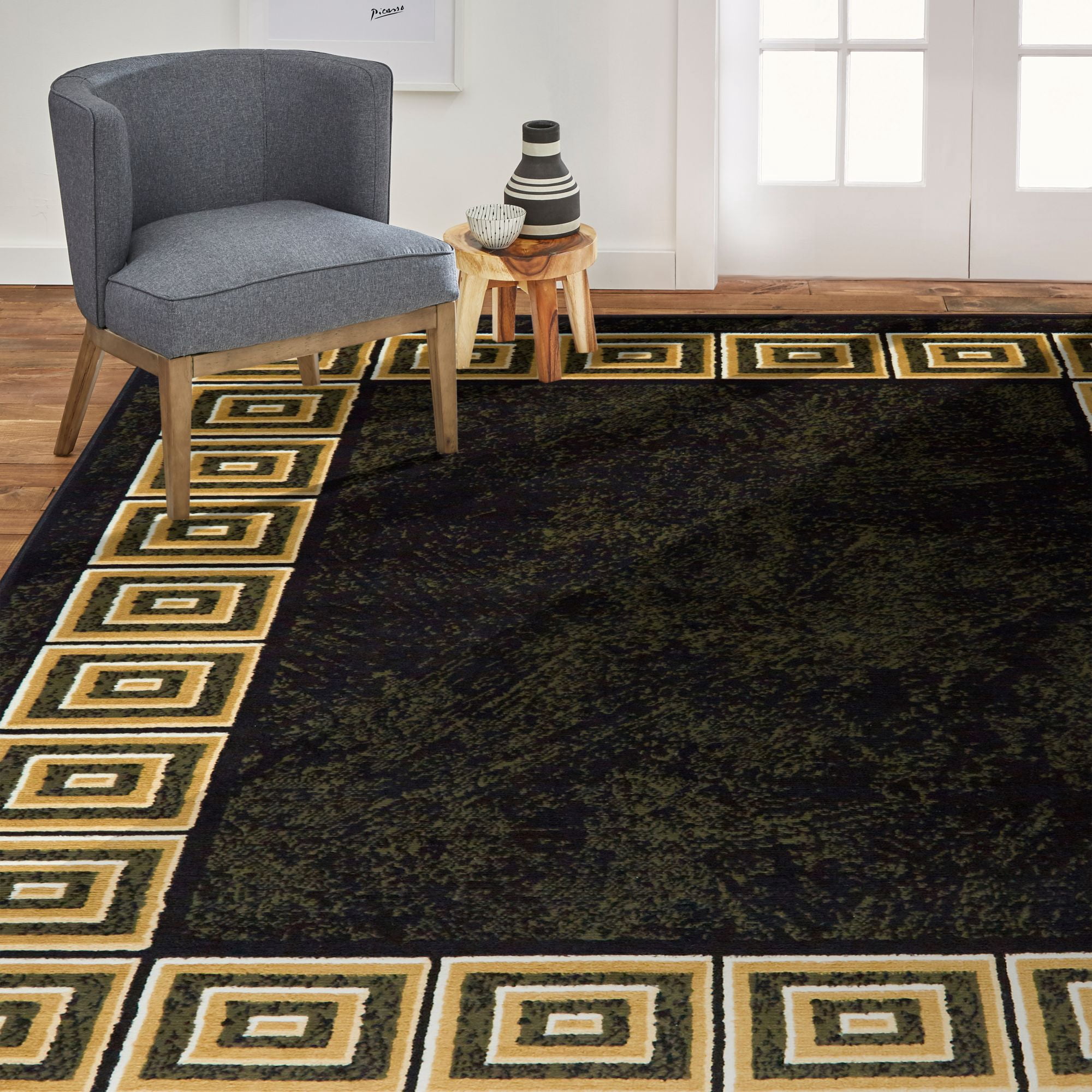 Home Dynamix Area Rugs: Optimum Rug: 11021-450 Black: 5'2"x7'2" Rectangle