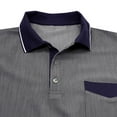 thumbnail image 7 of QUINDOS Collared Shirts for Men Short Sleeve Casual Polo Shirts Pockets Solid Tennis Loose T-shirts, 7 of 7