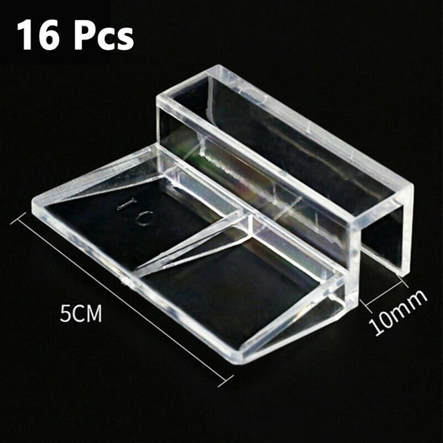 Support de Couvercle d'Aquarium 16 Pcs 6/8/10 mm, Pince Pince pour Couvercle en Verre d'Aquarium