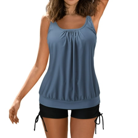 Booker Tankini Swimsuits For Women 2 Piece Bathing Suits Tops With Boyshorts Loose Fit Swimwear