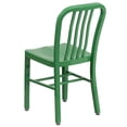 thumbnail image 5 of Bowery Hill 18.5" Modern Steel Metal Indoor-Outdoor Dining Chair in Green, 5 of 7