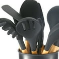 thumbnail image 5 of Set Kitchenware Kit Silicone Cookware Set Wood Handle Non Stick Cooking Utensils with Container, 5 of 5
