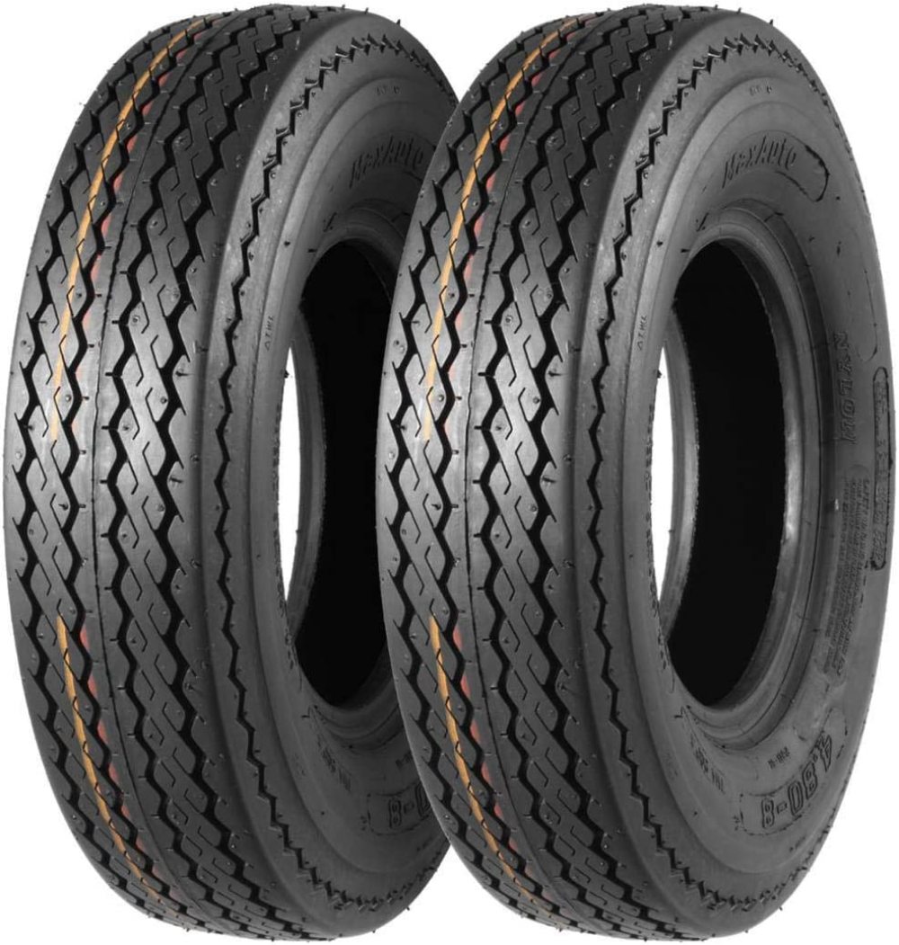 JayDAYon Set of 2 4808 Highway Boat Motorcycle Trailer Tires 480x8 6PR