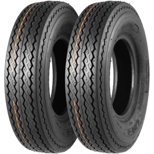 JayDAYon Set of 2 4808 Highway Boat Motorcycle Trailer Tires 480x8 6PR Load Range C Tubeless