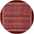 thumbnail image 1 of Ahgly Company Indoor Round Abstract Red Modern Area Rugs, 3' Round, 1 of 4