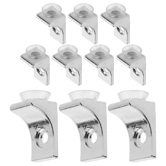 KALLORY 10pcs Wardrobe Shelf Brackets Glass Shelf Supports Fixing Brackets for Shelves