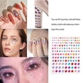 thumbnail image 4 of Vogacara Ojo cuerpo cara gemas pegatinas de diamantes de imitación autoadhesivo sin pegamento maquillaje joyería accesorio DIY fiesta favores para Tratamientos faciales Vistoso Vogacara CE013625-01B, 4 of 6