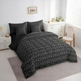 thumbnail image 3 of Feelyou Black Boho Life Tree Twin Bedding Sets 7pcs, Rustic Mandala Damask Comforter Set, 3 of 8