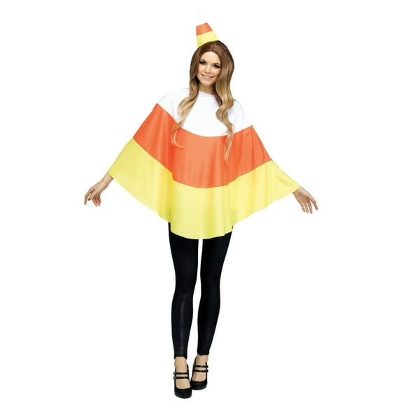 Adult Candy corn Poncho Costume