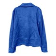 thumbnail image 5 of Women's Moto Jacket Zip Up Slim Fit Biker Coat with Button Detail Soft Casual Outerwear, 5 of 5