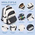 thumbnail image 6 of QWKLEAJ School Backpack for Teen Girls,Aesthetic Two Tone Preppy Bookbag with Detachable Coin Purse,Lightweight Waterproof Laptop Daypack for Elementary & Middle & High School & College Black, 6 of 7