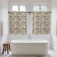 thumbnail image 4 of Vintage Flowers Kitchen Curtain for Berdoom Living Room Cafe 54 Inch Length, Spring Yellow Floral Country Leaves Blue Birds Tiers Curtains Light Filtering Drapes Window Treatment 2 Panels 52"Wx54"L, 4 of 8