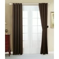 thumbnail image 5 of Home Soft Things Solid Blackout Curtains/Drapes Thermal Insulated Grommet Darkening Curtains, 2 Curtains and 2 Tiebacks Set - Chocolate - 54 x 63 inches, 5 of 7