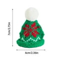 thumbnail image 3 of Mini Santa Hat Small Christmas Knit Hats for Christmas Tree Top Xmas Ornaments Crafts Wine Bottle Holders Decor Festival Scene Decoration, 2.36 x 2.75 Inch, 3 of 6
