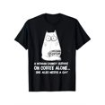 thumbnail image 2 of Funny Coffee Cat Lover T-Shirt - "A Woman Needs a Cat & Coffee" Graphic Tee, 100% Cotton Unisex Casual Shirt for Outdoor & Daily Wear, S-XXXL Sizes, Machine Washable, Cat Shirt, Humorous Apparel,, 2 of 11