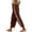 Coffee, variant on Women Side Stripe Pants Y2k Elastic Waist Wide Leg Baggy Track Pant Lace Trim Parachute Pants with Pockets Black,S