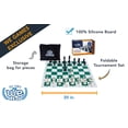thumbnail image 2 of WE Games Travel Tournament Chess Set - 20 in. Green Silicone Board, 2 of 9