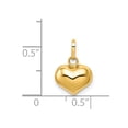 thumbnail image 2 of 14k Solid Yellow Gold Hollow Polished Puffed Love Heart Charm Pendant Necklace for Women - .4 Grams, 2 of 2