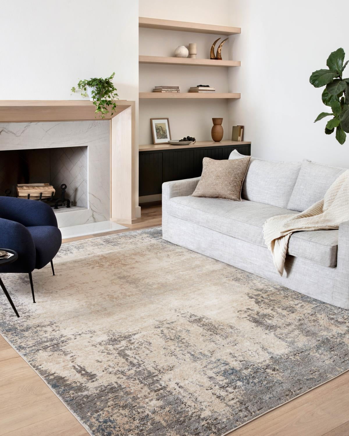 Loloi Teagan Ivory / Mist 11'-6" x 15' Area Rug