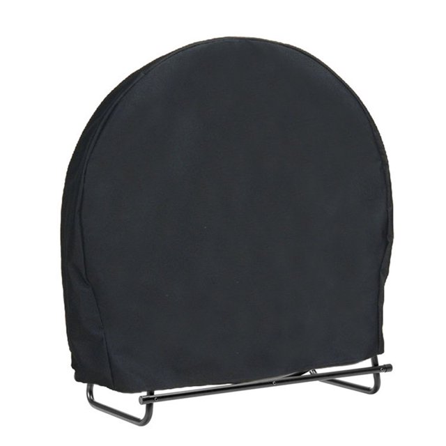 Firewood Log Rack Cover Outdoor Waterproof Log Hoop Cover Windproof Dry Wood Pile Holder Storage Tarp Cover