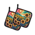 thumbnail image 2 of Colorful Sunflowers Pair of Pot Holders, 2 of 2
