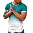 thumbnail image 1 of BOBOGOJP T-Shirts d'Entraînement pour Hommes Manches Courtes Col Rond Lourd (Vert Menthe,TG), 1 of 4