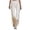 White, variant on Women's Pants Western Fringe Bottom Trousers For Boho Flared Pants With Tassel Details Casual Wide Leg Pant White M