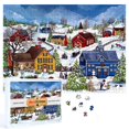 thumbnail image 1 of Christmas Wooden Jigsaw Puzzle, New Year Vibes with Little Animals in Tree House, A Holiday Decoration for All Ages,1000 Pieces (Tree House), 1 of 7