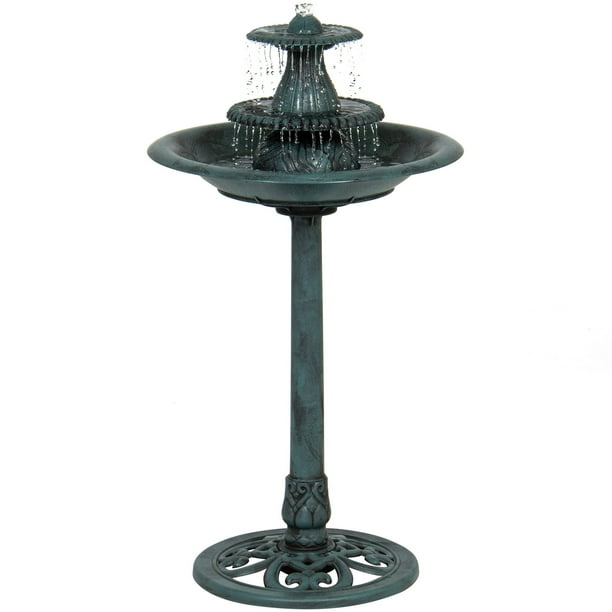 Best Choice Products 3 Tier Indoor Outdoor Polyresin Pedestal Bird