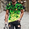 thumbnail image 1 of Ceisia Men's Slim Fit Short Sleeve T-Shirt St. Patrick's Day Themed Print Clover Spring Summer Shirt Gift, 1 of 6