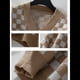 thumbnail image 5 of Suéter Corto A Cuadros para Mujer, Cuello en V, Larga, Jersey de Punto Caqui L, 5 of 10