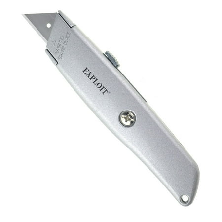 

FixtureDisplays® Metal Utility Knife Retractable Cutter Knife Heavy Duty Metal Box Cutter Sharp Tool Carve Cut 15047-2PK