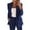 Navy, variant on WTOBBY Women's Tailored Lapel Casual Jacket Blouse Top, Long Sleeve Slim Fit Cardigan Coat for Business Wear, Elegant and Professional Outerwear with Button Closure,Beige L