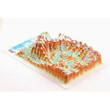 Washington State Raised Relief Map, Rubberized Foam Backing - Souvenir Size