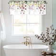 thumbnail image 2 of Spring Wildflowers Curtain Valance for Windows Floral Pink Rod Pocket Window Treatments 1 Panel Short Curtains for Kitchen Windows Bathroom Bedroom,54 x 18 Inch, 2 of 4