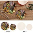 thumbnail image 4 of SKYSONIC 2 pcs Fall Oil Painting Cornucopia Pot Holders Trivets, Heat Resistant Trivets,Autumn Pumpkin Fruit Cotton Thread Weave Mats for Hot Pads Pans Pot Bowl Teapot, 4 of 7