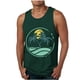 thumbnail image 1 of Mens Camisetas de Verano Casual sin Mangas de Impresión Suéter Cuello Redondo Deportes Superior, Poliéster, 1 of 4