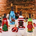 thumbnail image 4 of 6 Juegos de Fundas para Botellas de Vino Navideñas Suéter de Punto Vestido para Botellas de Vino Papá Noel Reno Muñeco de Nieve Fundas para Botellas de Vino para Decoraciones Navideñas Suéter Navideño, 4 of 5