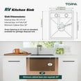 thumbnail image 2 of TORVA RV Kitchen Sink, 16 x 21 x 9 Inch Undermount Bar Sink 16 Gauge Stainless Steel Single Bowl Sink with Faucet Cutting Board, Grey, 2 of 8