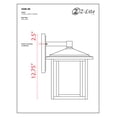thumbnail image 3 of Z-Lite Aspen Outdoor Wall Lighting in Clear and Black, 3 of 4